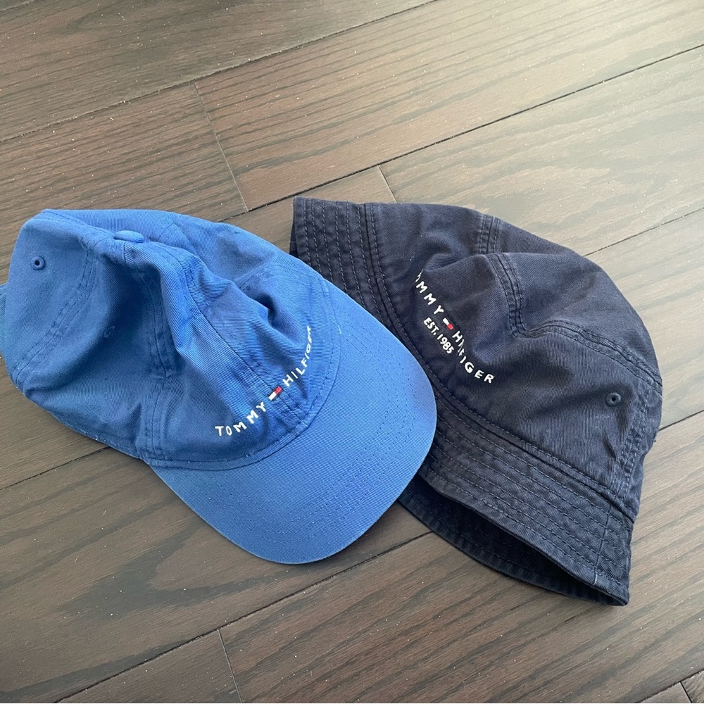 Tommy Hilfiger Kids Blue and Black Hats